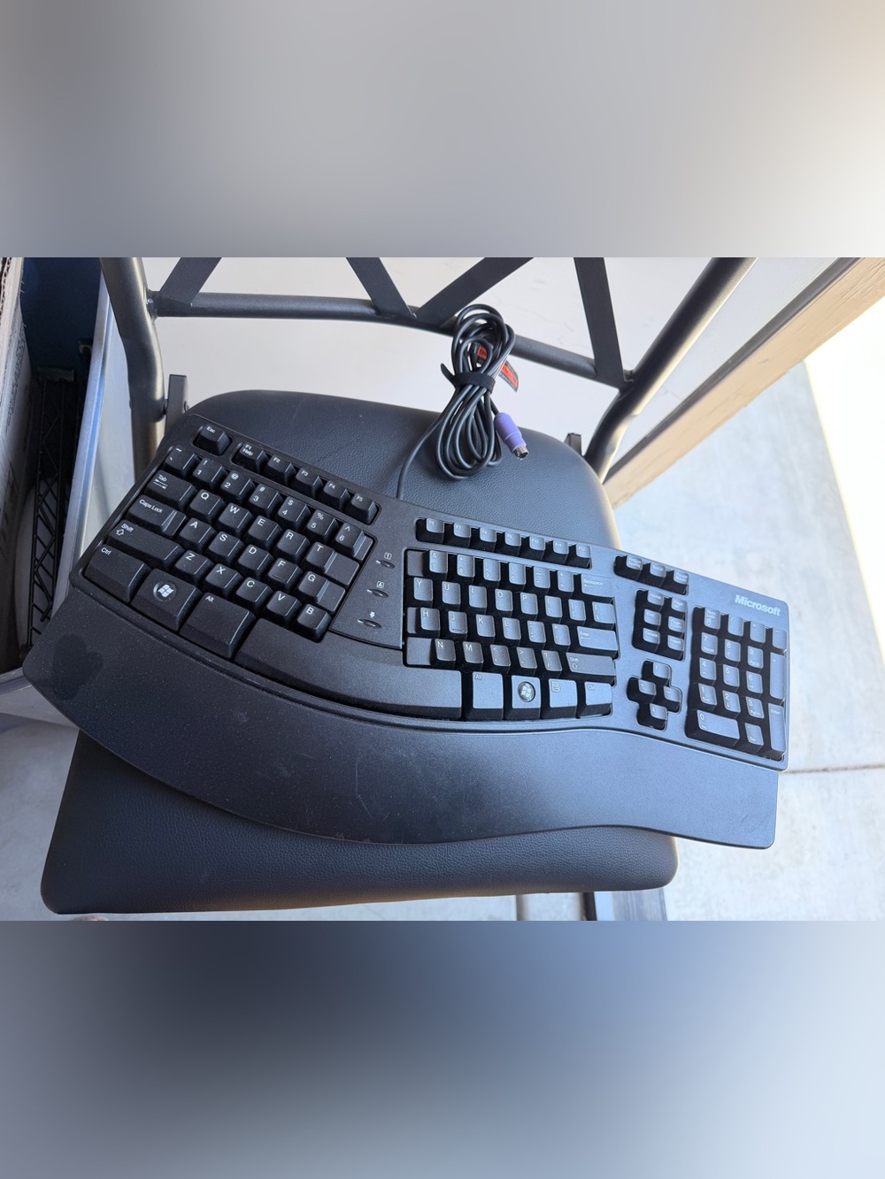 Microsoft Black Ergonomic Curved Wired Keyboard